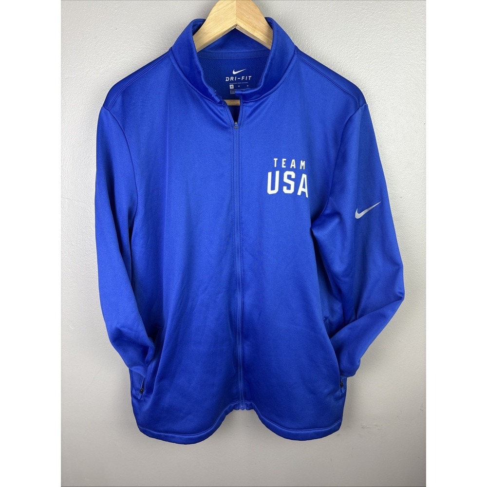 Nike USA Men's National Soccer Team Blue Full Zip Team USA Jacket Medium